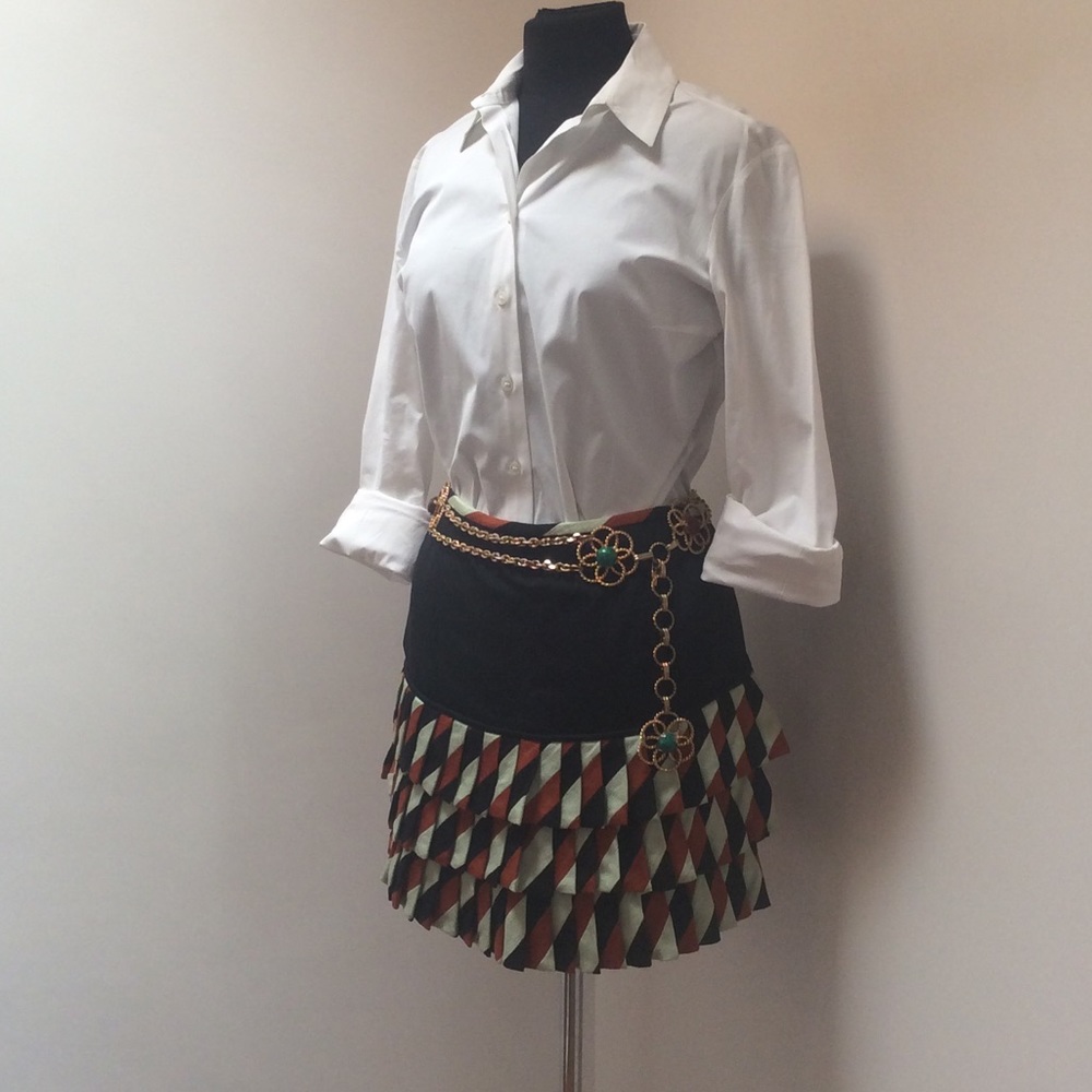 Zac Posen Tiered Ruffle Mini Skirt sz 8 *fun! - Picture 5 of 8
