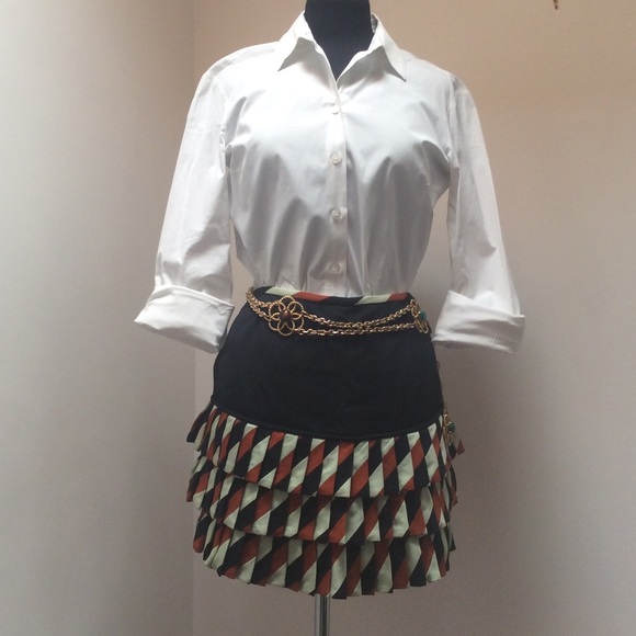 Zac Posen Tiered Ruffle Mini Skirt sz 8 *fun! - Picture 3 of 8