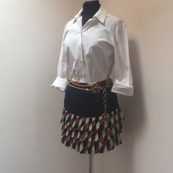 Zac Posen Tiered Ruffle Mini Skirt sz 8 *fun! - Picture 5 of 8