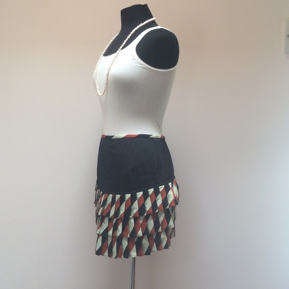 Zac Posen Tiered Ruffle Mini Skirt sz 8 *fun! - Picture 4 of 8