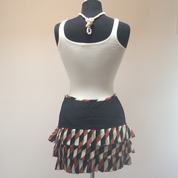 Zac Posen Tiered Ruffle Mini Skirt sz 8 *fun! - Picture 6 of 8