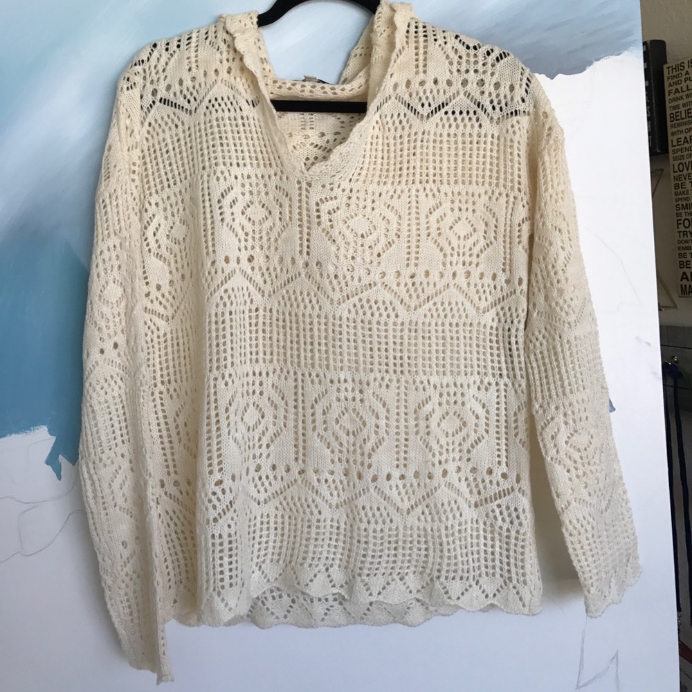 Crochet Sweater with Hood