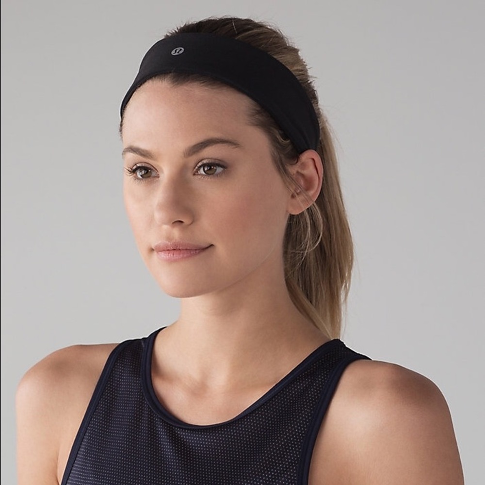 Wide Black Lululemon Headband