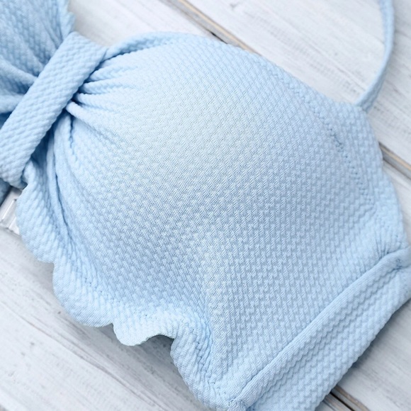 ๐ดHp/Baby Blue Bikini Reinforced Lacy Swimsuit - Picture 3 of 6