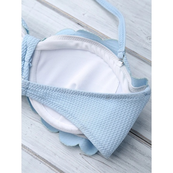 ๐ดHp/Baby Blue Bikini Reinforced Lacy Swimsuit - Picture 5 of 6