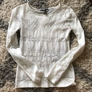 Long sleeve white top