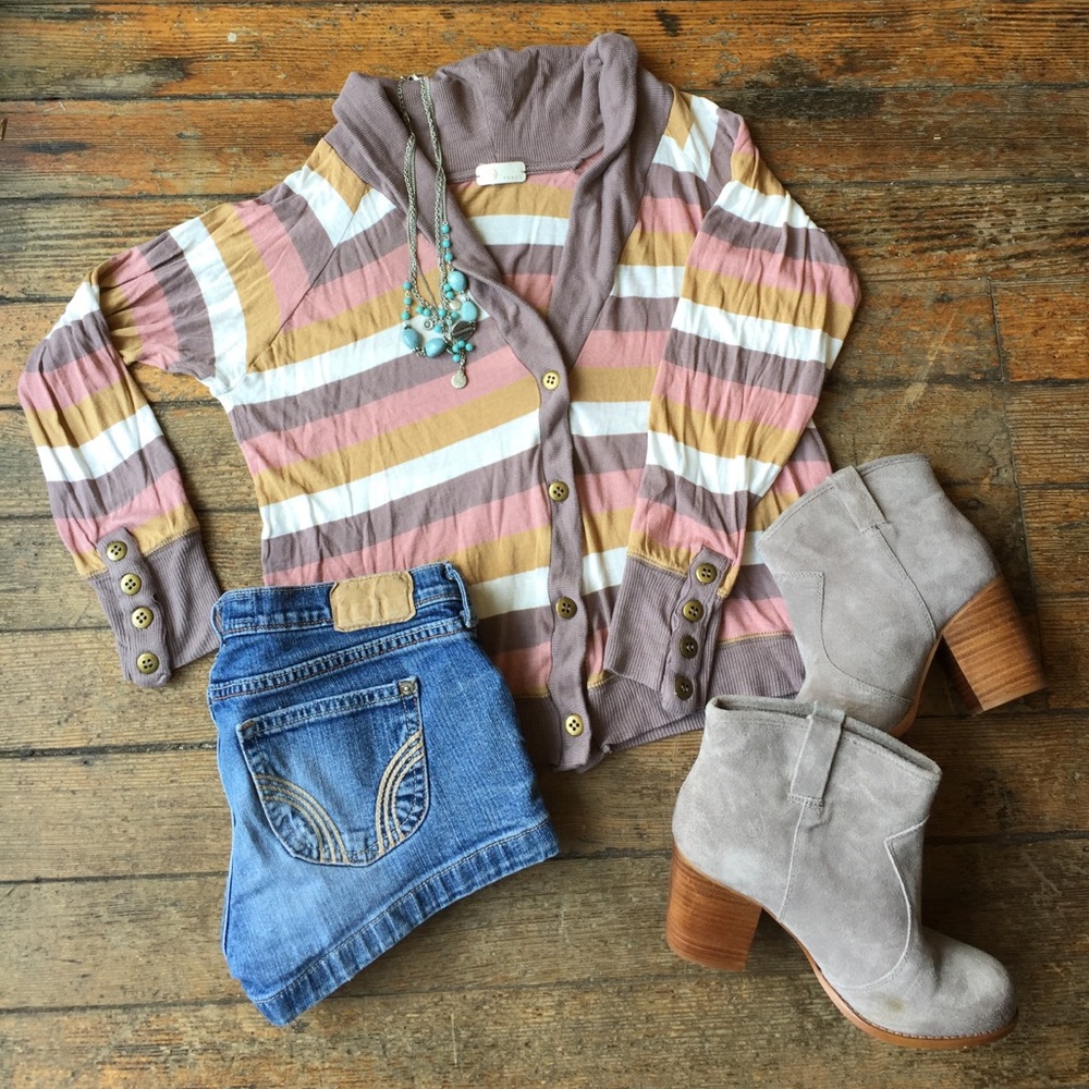 Adriano Goldschmied AG cropped coal neck cardi