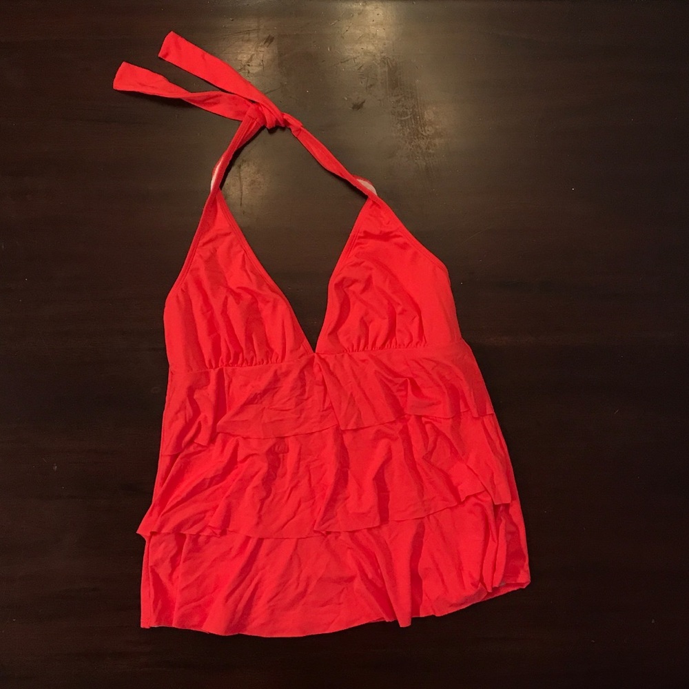 SALE! Ann Taylor ruffle Tankini set in coral