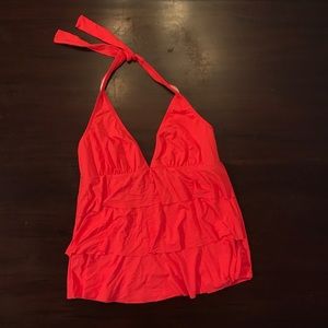 SALE! Ann Taylor ruffle Tankini set in coral