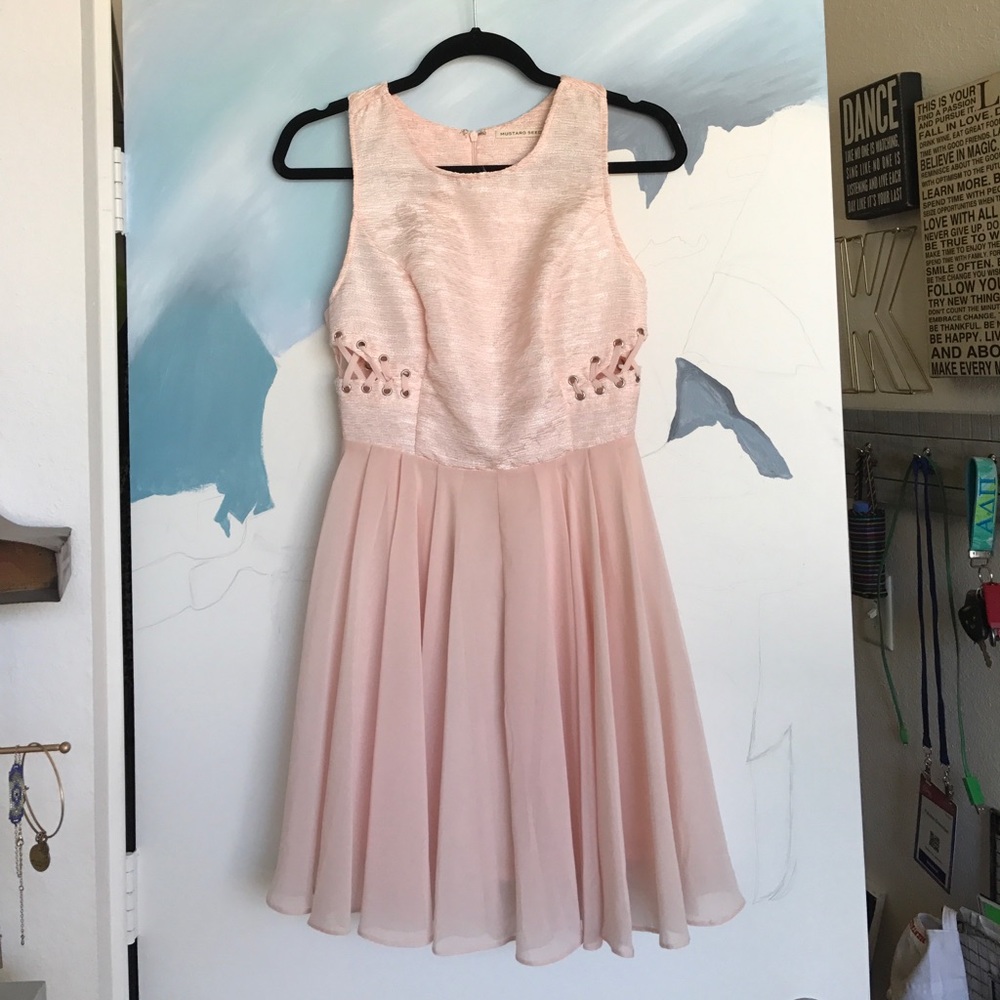 Dress -pale pink with silver accents
