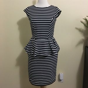 Striped Peplum Dress