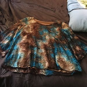Plus size lace top