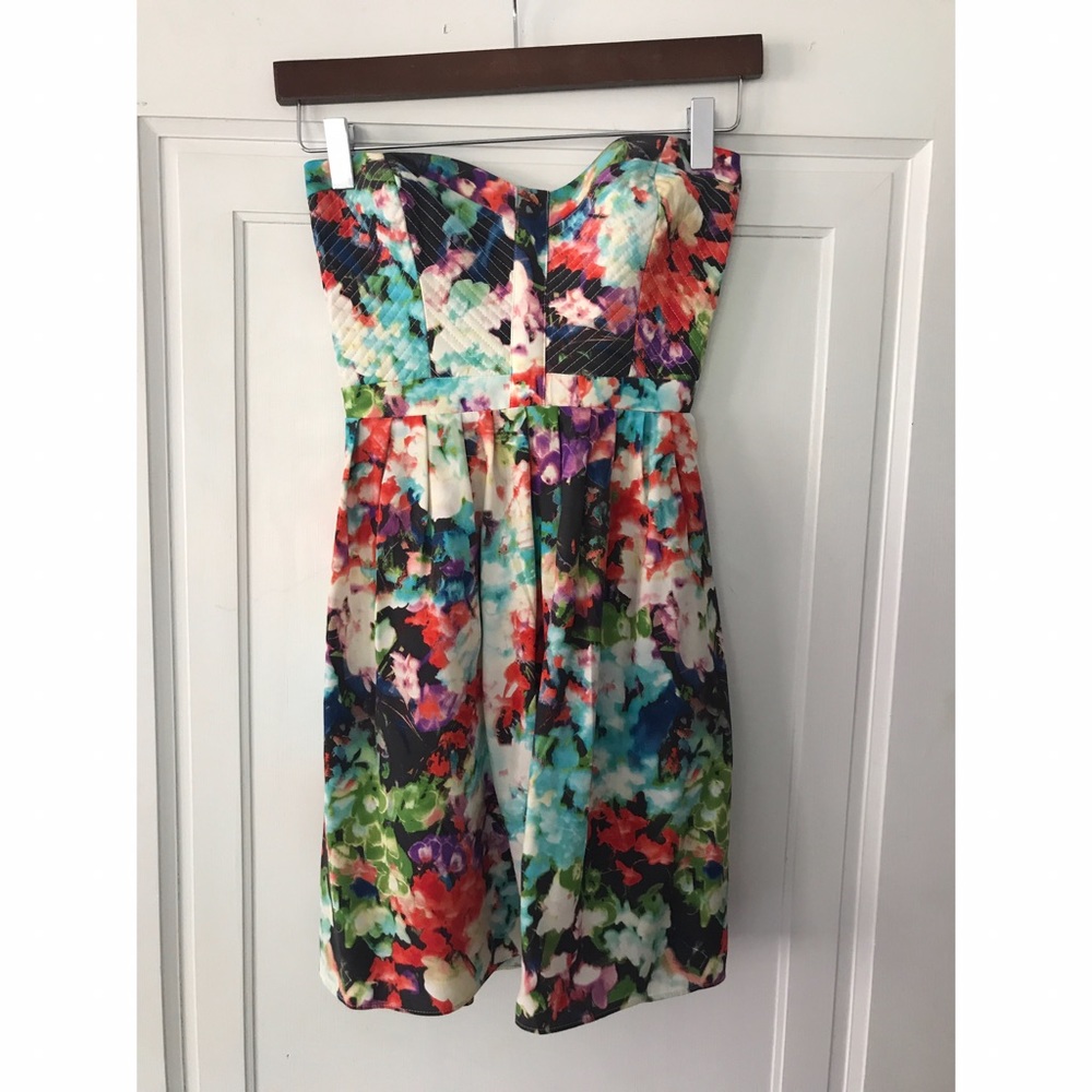 Parker Strapless Floral Dress