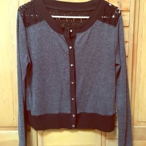 Gray and Black cardigan