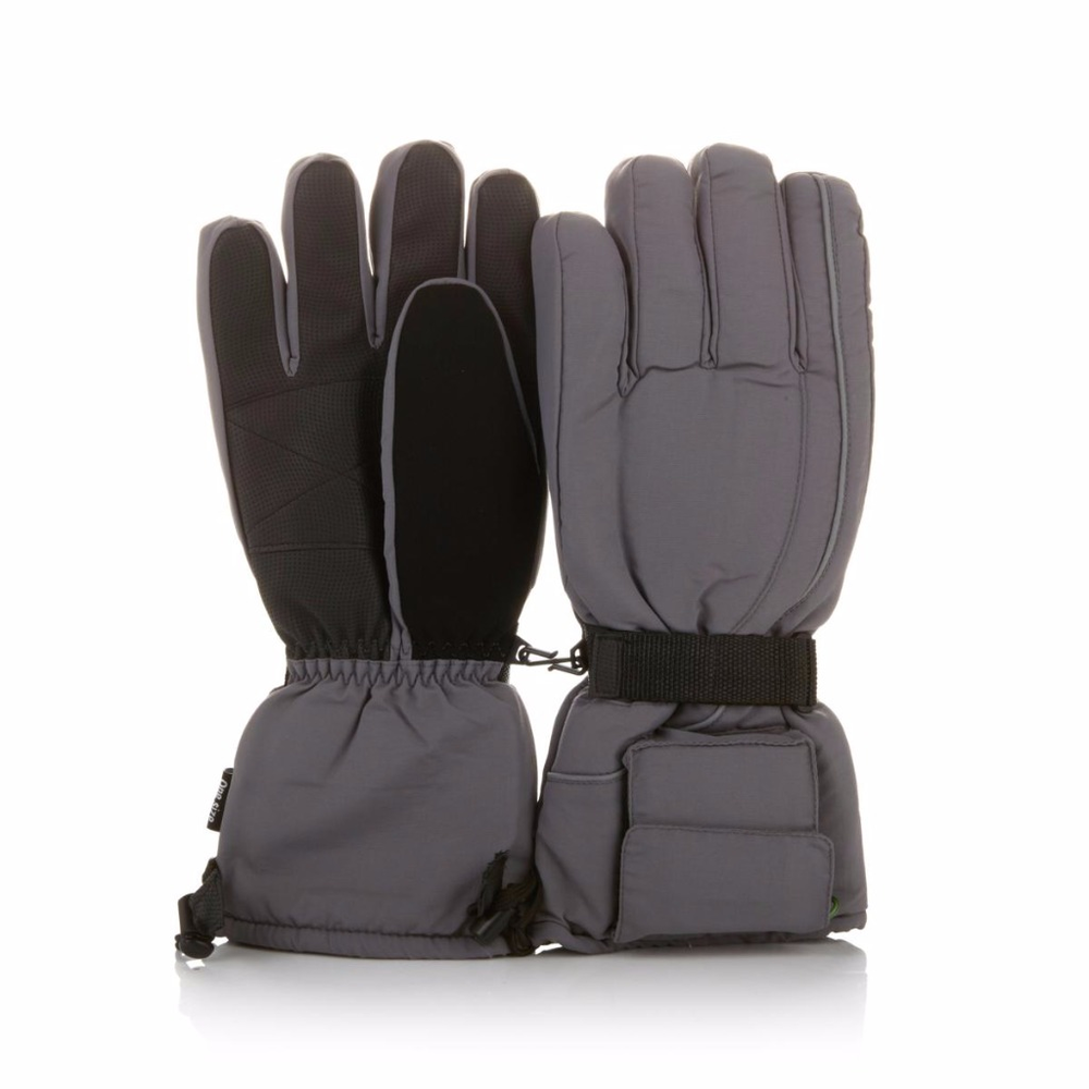 Battery-Operated Heated Snow Winter Gloves Gray - Picture 2 of 2