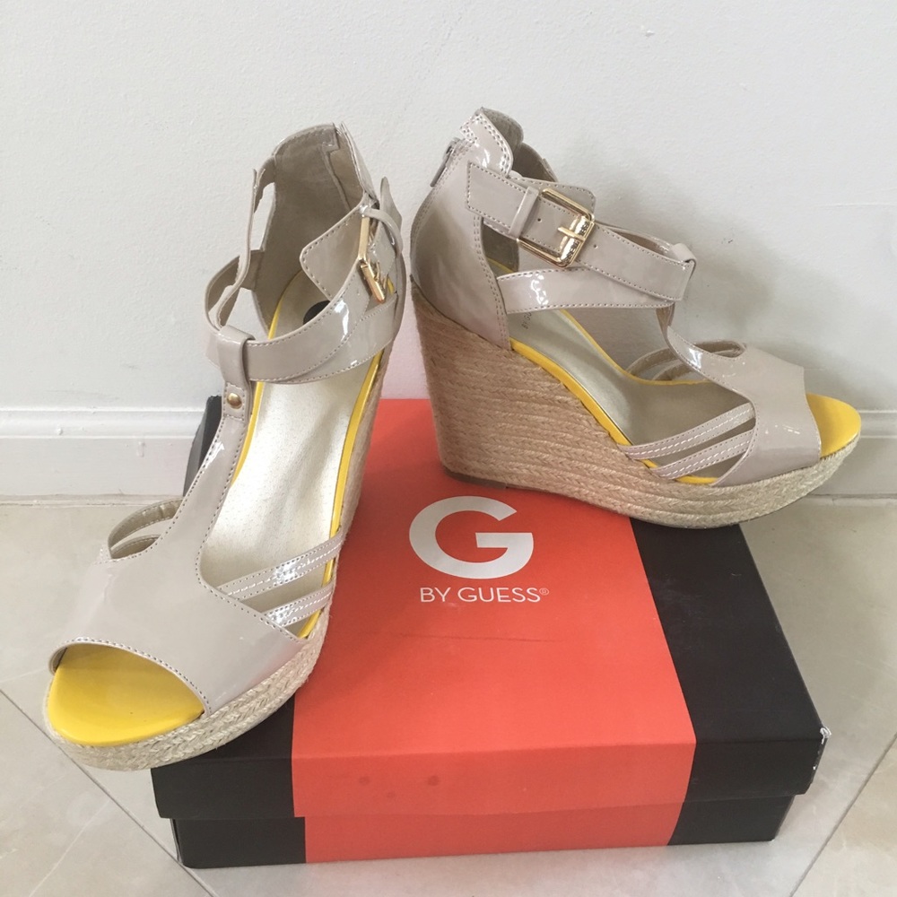 Brand New! G By Guess Talloys Peep Toe Wedge  11M