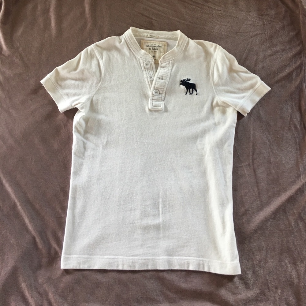 White Abercrombie Henley