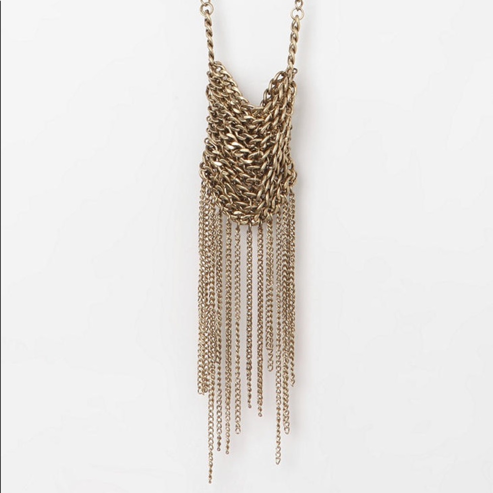 Urban Outfitters metal chain link pouch necklace