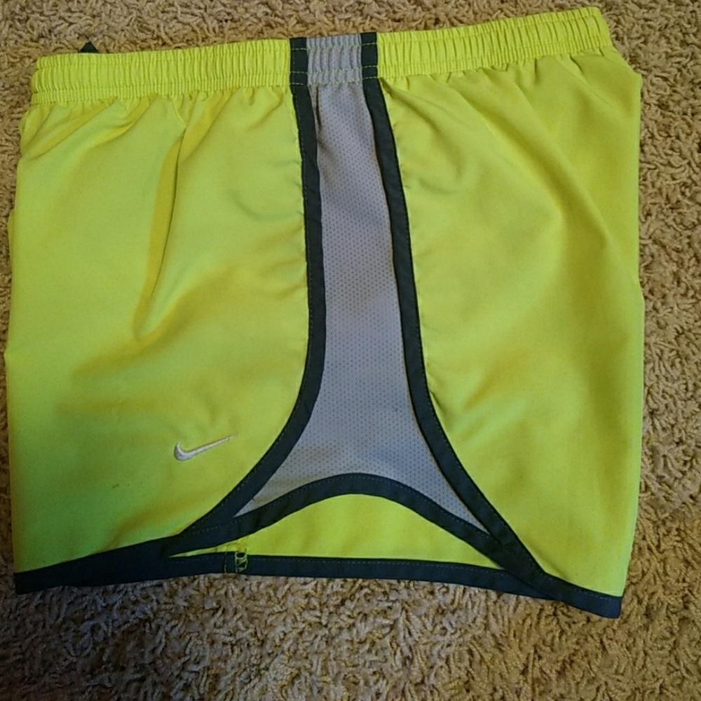 Green nike shorts