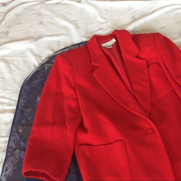 Woman's Red Wool Blazer, MINT CONDITION! - Picture 1 of 5
