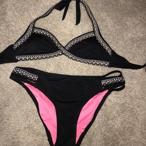 pink victoria secret swim suit set