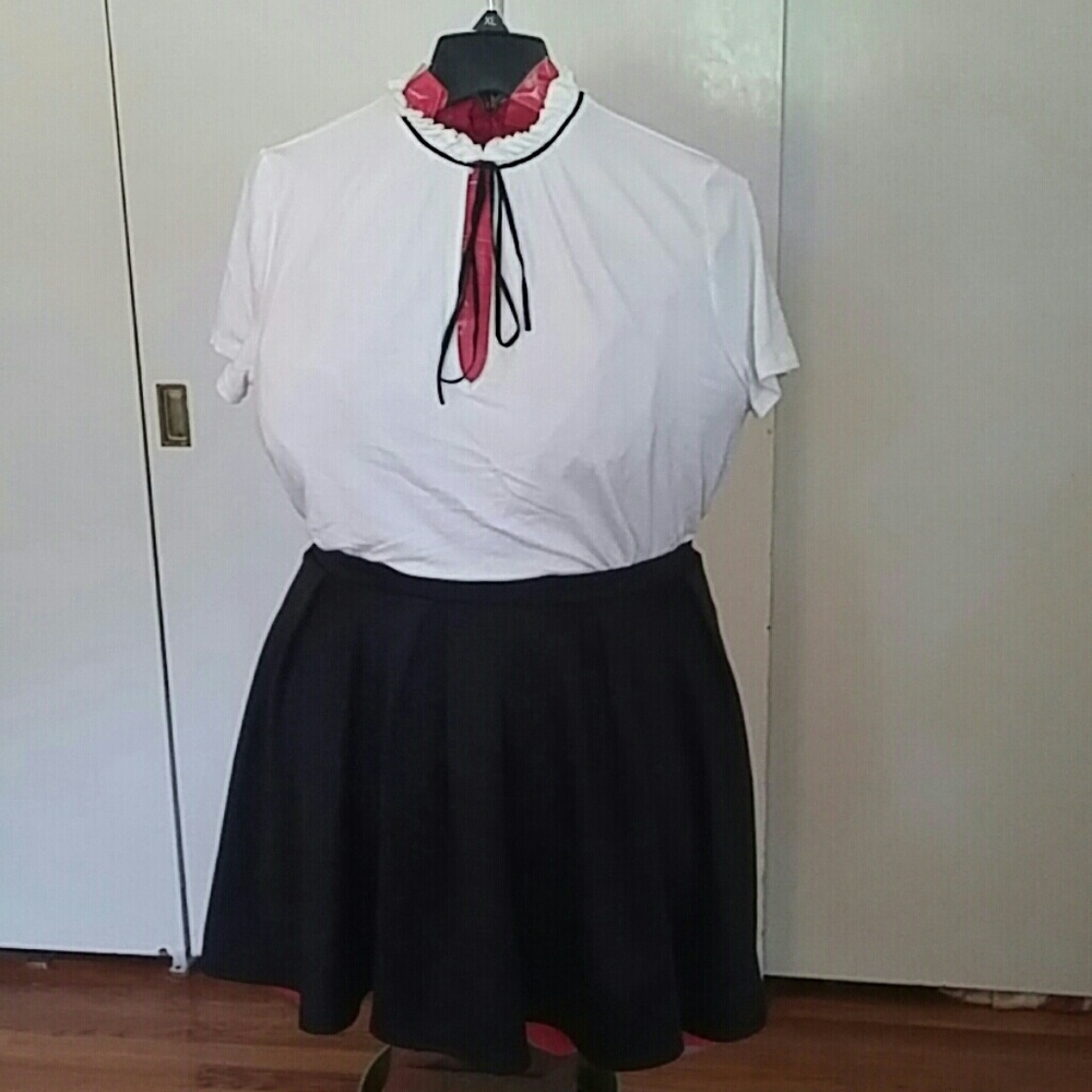 A'gaci black skater mini skirt