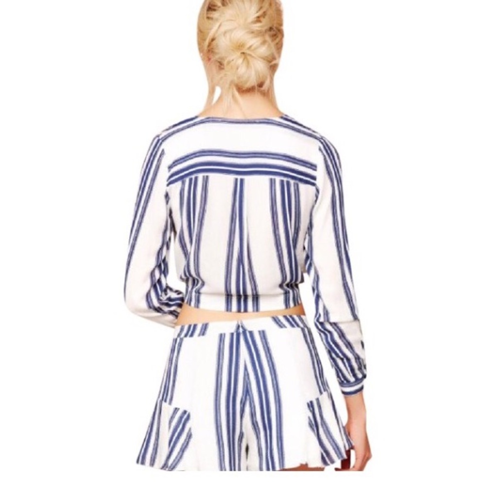 Oasis skort-navy striped