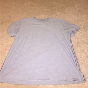 Light blue Calvin Klein tshirt with navy stripe