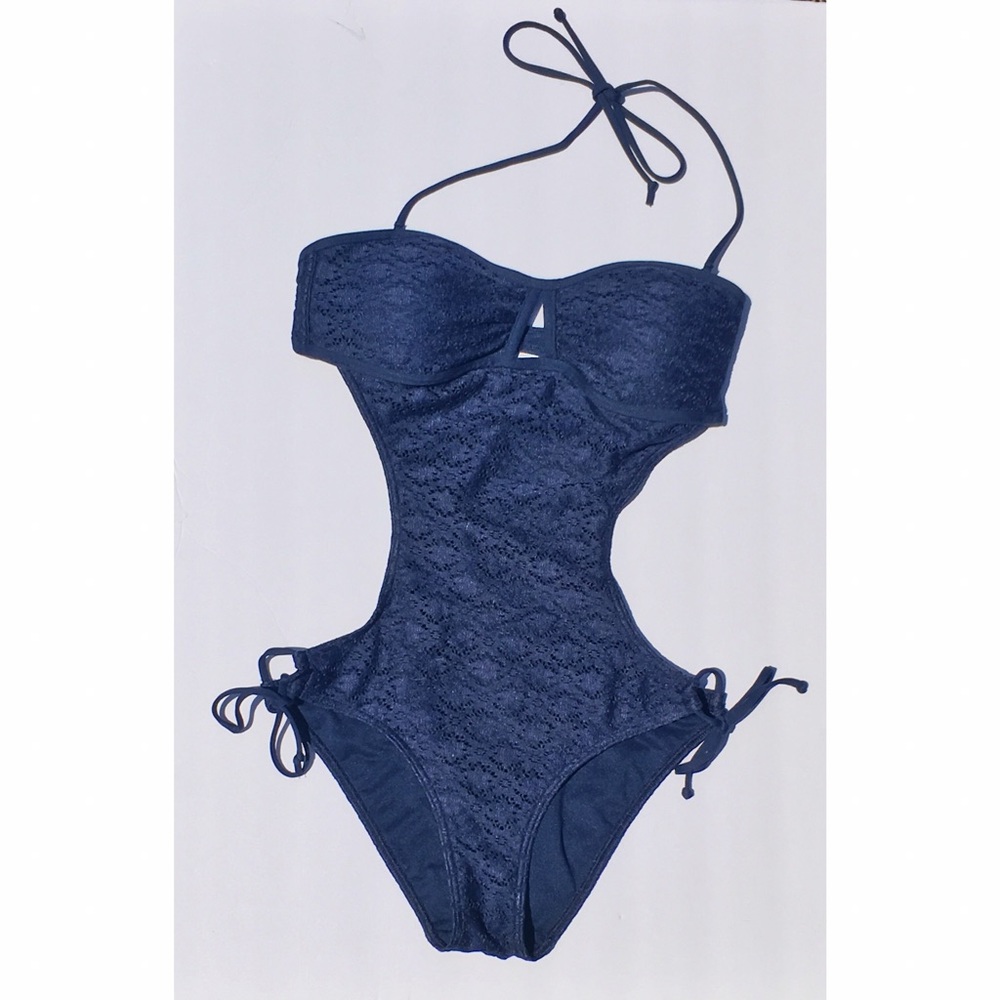 Navy Blue Hollister Monokini