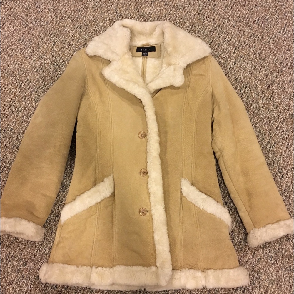 Suede and Shearling heavy winter coat