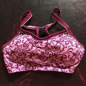 Purple sports bra