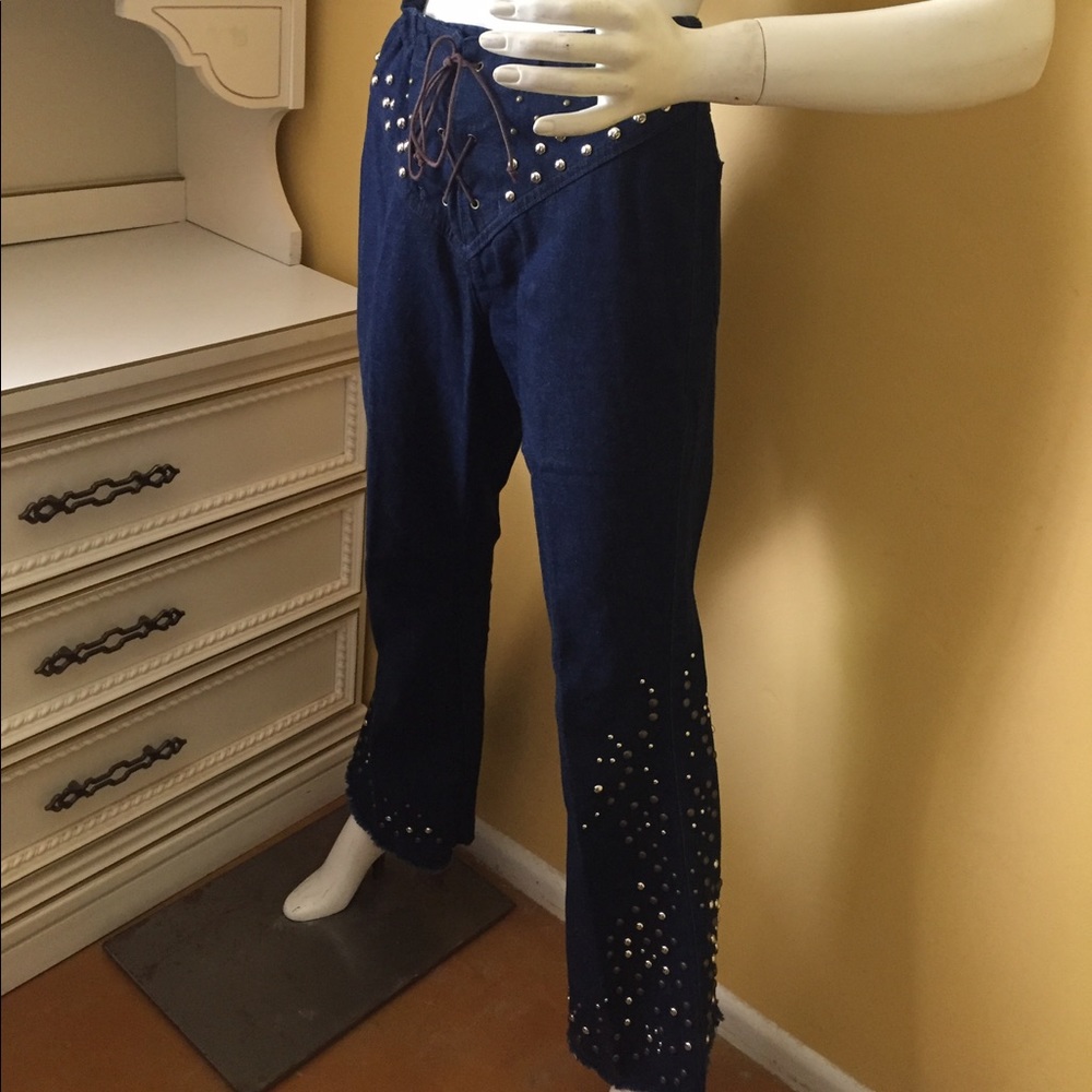Vintage Lew Magram studded jeans
