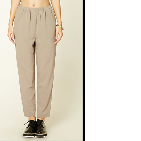 Woven Trousers// Beige Dress Pants - Picture 2 of 4