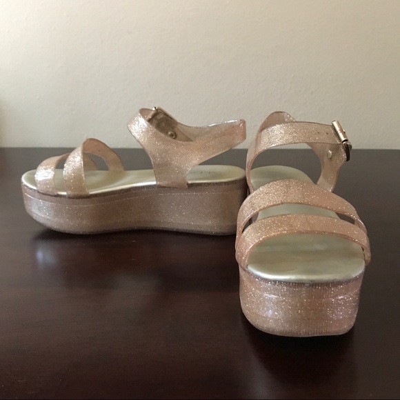 aldo gold platform sandals