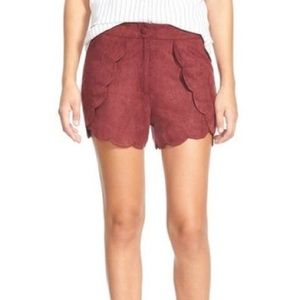 Leith Burgandy Beauty Shorts