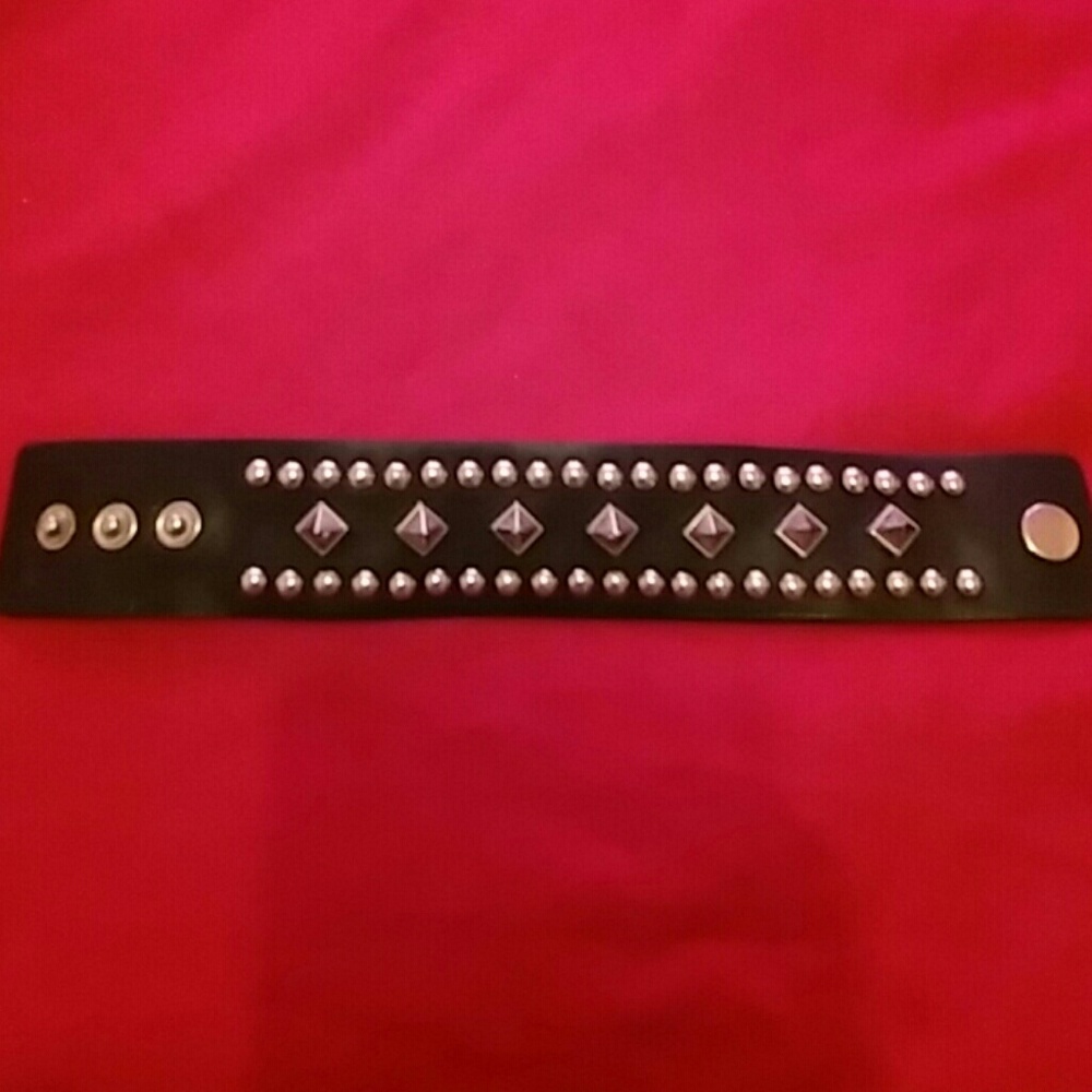 SOLD Spiked and Studded Leather Bracelet