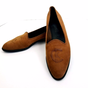 Vintage Calvin Klein Brown Suede Shoes Flats 10