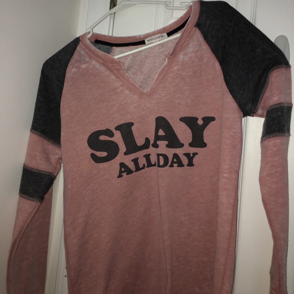 V necked sweatshirt