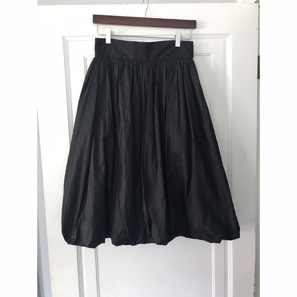 Vanessa Barrantes Black Silk Bubble Skirt