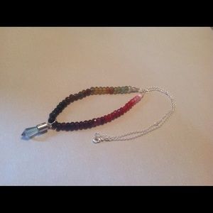 Sterling Labradorite Quartz Tourmaline Necklace