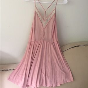 baby pink mini dress
