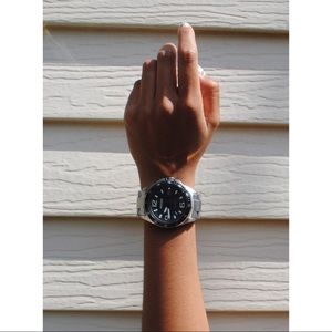 Fossil Silver Big Watch with Black
