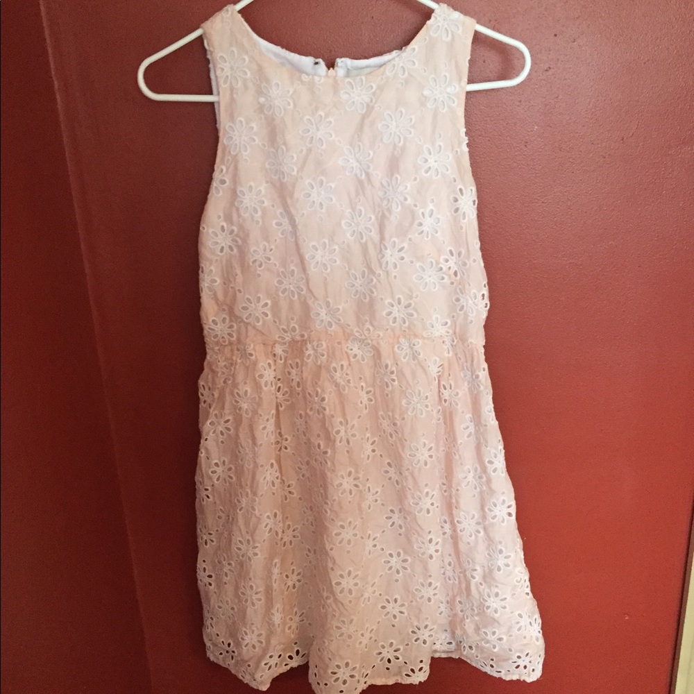 Sweet pink and white eyelet dress