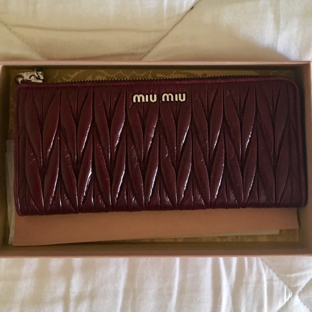 Miu Miu Cranberry Wallet