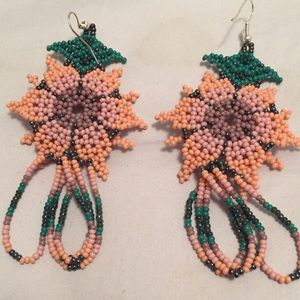 Hand beaded earrings