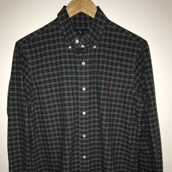 Ralph Lauren Button Down Shirt - Dark Green - Picture 1 of 3