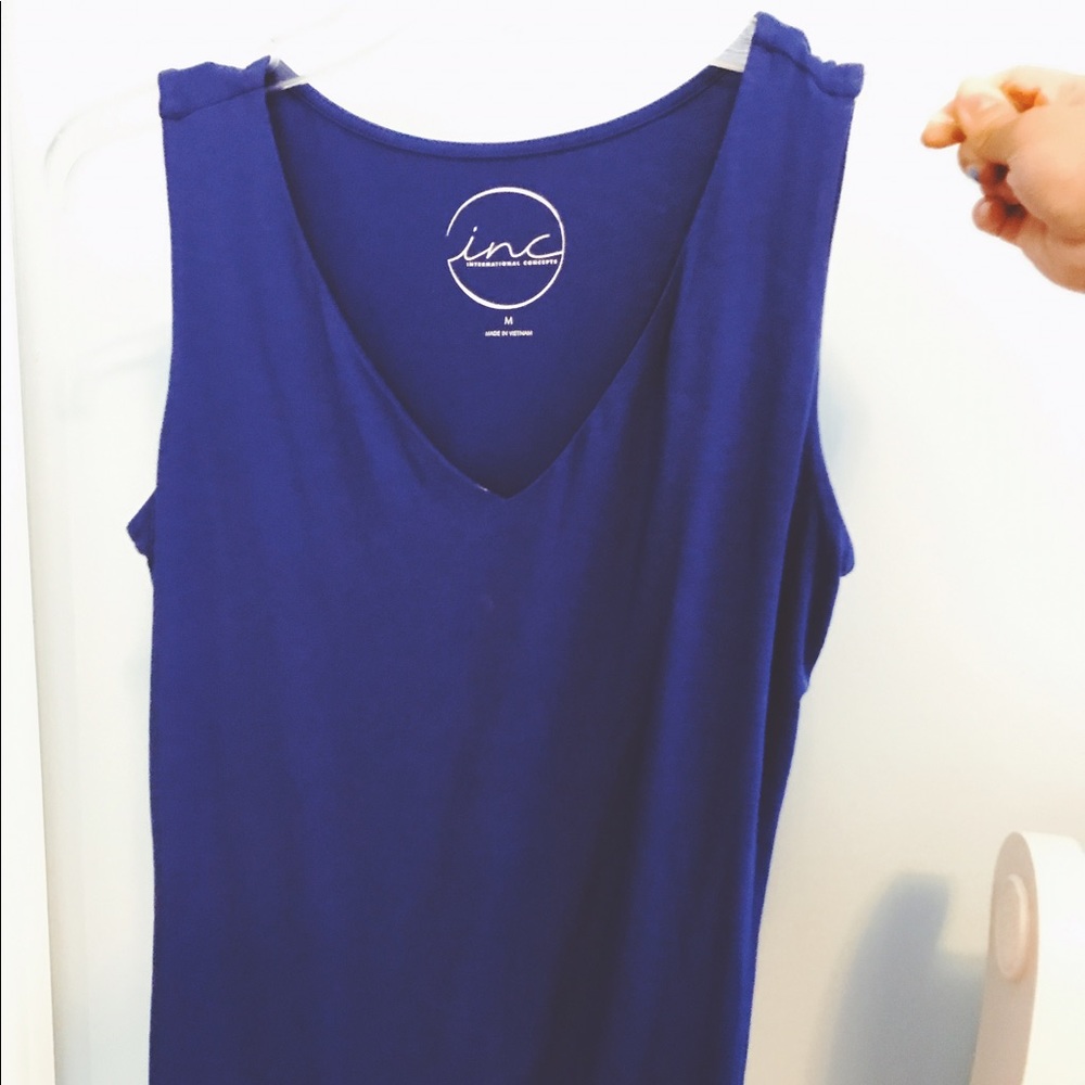 International Concepts Blue tank top
