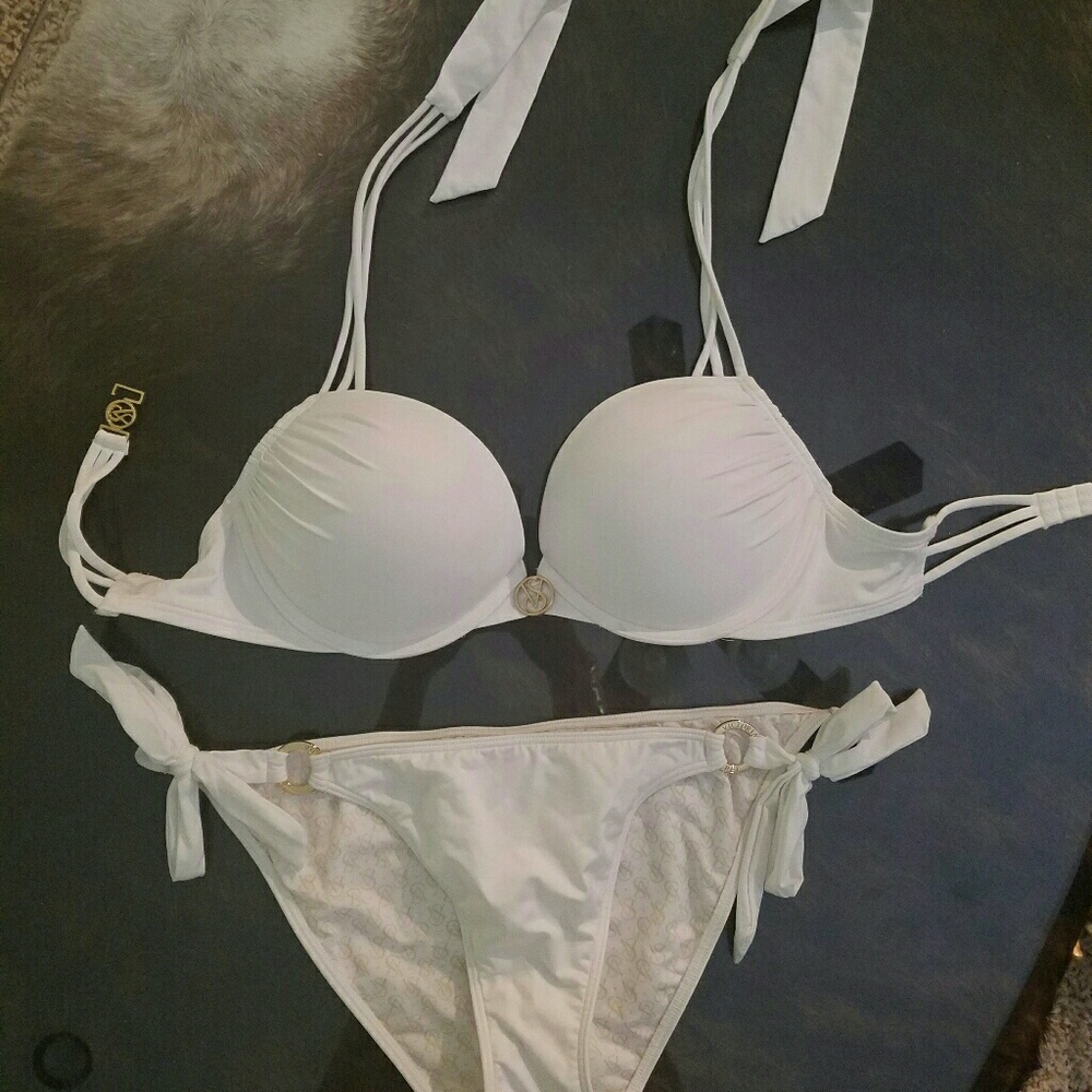 Victoria Secret White Bathing Suit.