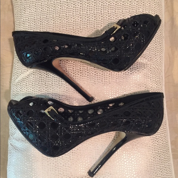 Vintage Dior Peep Toe Platforms - Picture 3 of 8