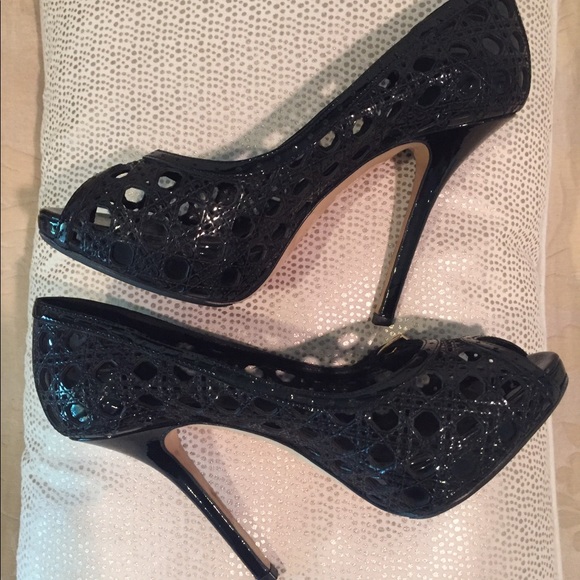 Vintage Dior Peep Toe Platforms - Picture 4 of 8